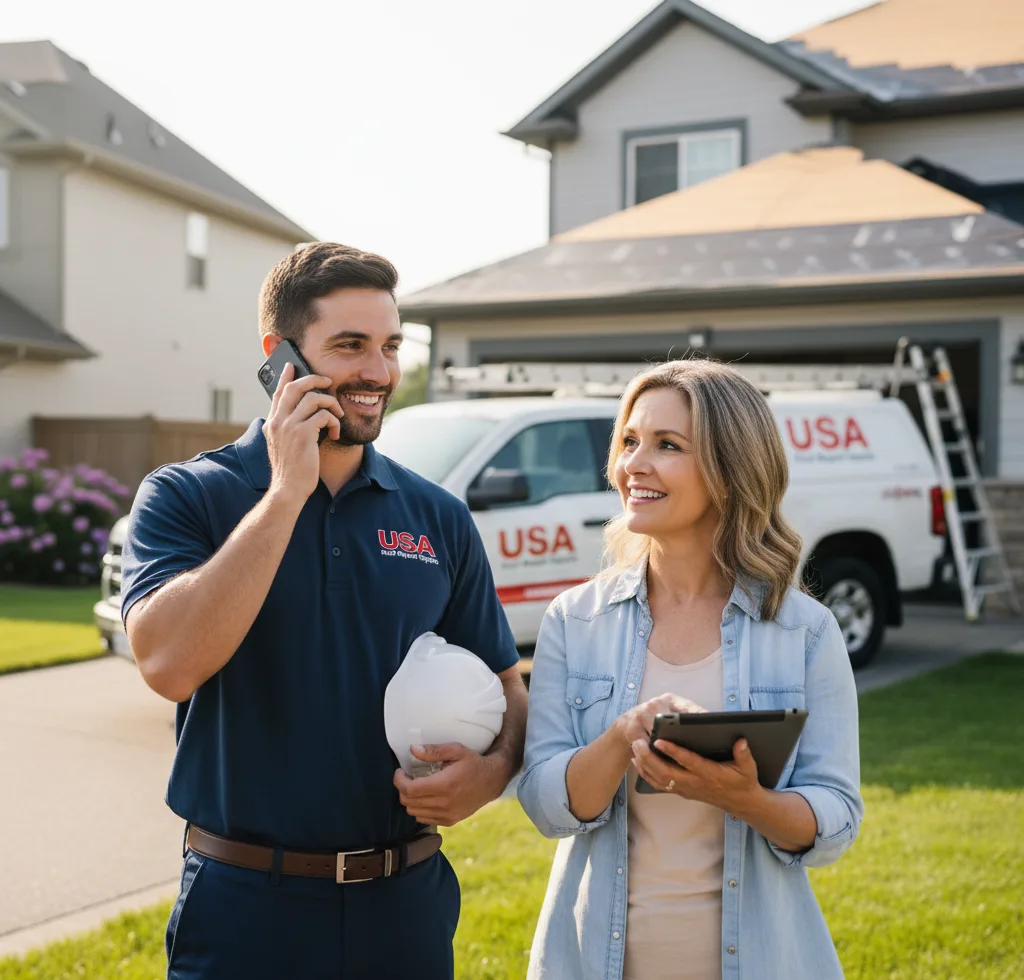 USA Roof Repair Experts customer support in Harlan